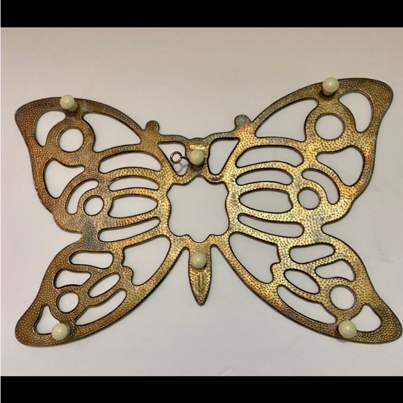 F B Rogers Silver Butterfly Trivet plaque - Picture 2 of 3